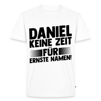 First name Daniel - Men's Premium Organic T-Shirt - white - Front - Nico (187cm)