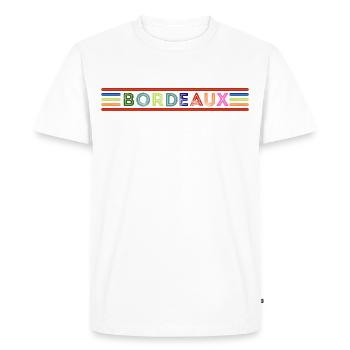 Bordeaux - T-shirt Premium bio Homme - blanc - Devant - Nico (187cm)