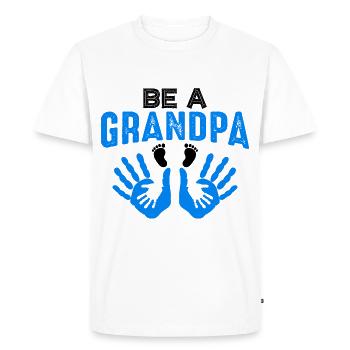 Papy en devenir, je vais enfin être grand-père - T-shirt Premium bio Homme - blanc - Devant - Nico (187cm)