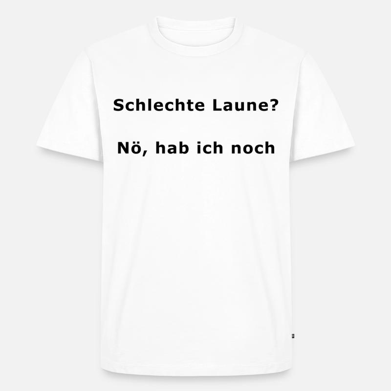 Schlechte Laune - Männer Premium Bio T-Shirt - Weiß