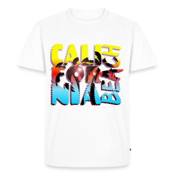 California Beach - Men's Premium Organic T-Shirt - white - Front - Nico (187cm)