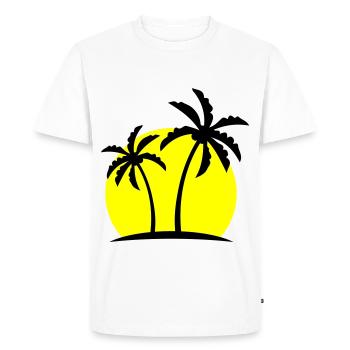 Symbole de Palm Island - T-shirt Premium bio Homme - blanc - Devant - Nico (187cm)
