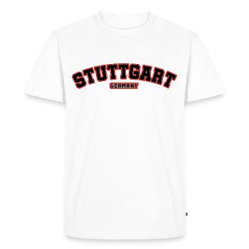 Stuttgart Germany Schwaben Stadt Team - Men's Premium Organic T-Shirt - white - Front - Nico (187cm)