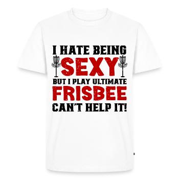 Disc Golf Player Frisbee Player - Men's Premium Organic T-Shirt - white - Front - Nico (187cm)