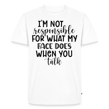 Im not responsible - Men's Premium Organic T-Shirt - white - Front - Nico (187cm)