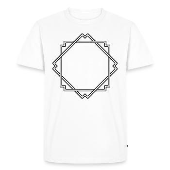 Colorful Square Frame Decoration - Men's Premium Organic T-Shirt - white - Front - Nico (187cm)