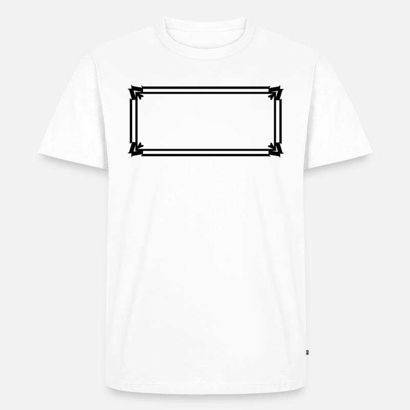 Rectangular frame with ornaments - Men's Premium Organic T-Shirt - white