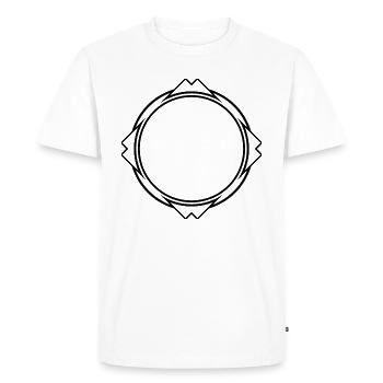 Cool frame in black with corners - Men's Premium Organic T-Shirt - white - Front - Nico (187cm)