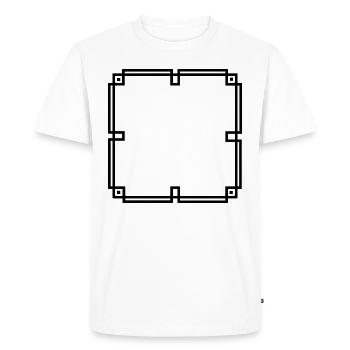 Oriental Frame Lines Line Decoration - Men's Premium Organic T-Shirt - white - Front - Nico (187cm)