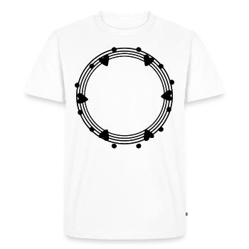 Circle with hearts - Men's Premium Organic T-Shirt - white - Front - Nico (187cm)