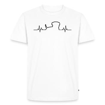 ECG Bulldog Dog Bulldog Holder - Men's Premium Organic T-Shirt - white - Front - Nico (187cm)