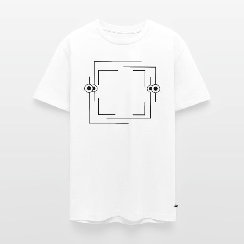 Black border Dash line Basic text Men's Premium Organic T-Shirt