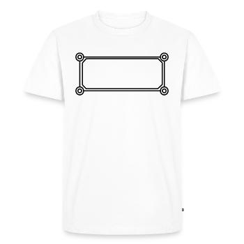 Rectangular frame black round corners - Men's Premium Organic T-Shirt - white - Front - Nico (187cm)