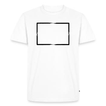 Black Brush Stroke Frame - Men's Premium Organic T-Shirt - white - Front - Nico (187cm)