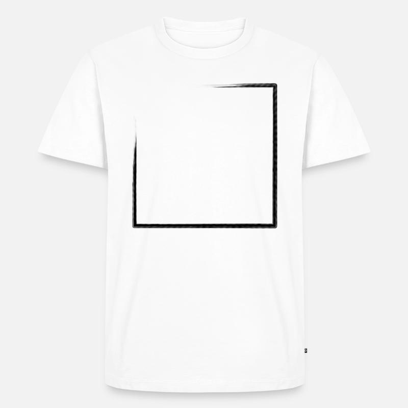 Weathered rectangular frame - Men's Premium Organic T-Shirt - white