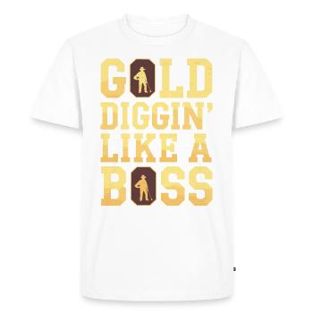 Gold Rush Adventure Gold Prospector Treasure Hunt - Men's Premium Organic T-Shirt - white - Front - Nico (187cm)
