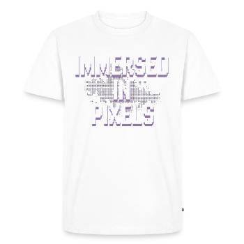 Introverted Gamer Declarer Calm - Men's Premium Organic T-Shirt - white - Front - Nico (187cm)