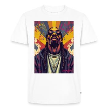 PERSONAGE HIP HOP - T-shirt Premium bio Homme - blanc - Devant - Nico (187cm)