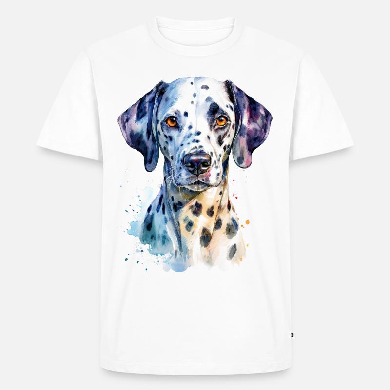 Dalmatiner - Männer Premium Bio T-Shirt - Weiß