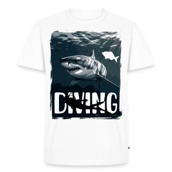 Aventure sous-marine 🐟🤿 - T-shirt Premium bio Homme - blanc - Devant - Nico (187cm)