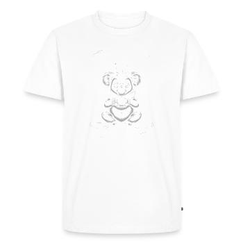 Stay Weird : Koala buveur de thé - T-shirt Premium bio Homme - blanc - Devant - Nico (187cm)