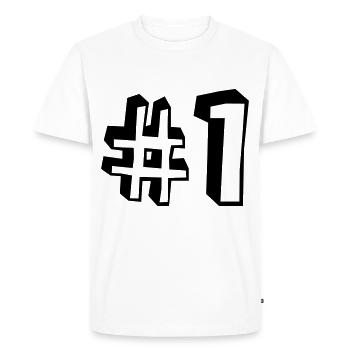 Gagnant numéro un de la première place - T-shirt Premium bio Homme - blanc - Devant - Nico (187cm)
