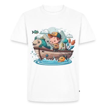 Voyage de camping: Plaisir en plein air - T-shirt Premium bio Homme - blanc - Devant - Nico (187cm)