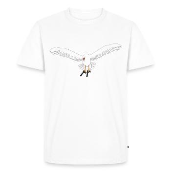 Mouette avec des fusils - T-shirt Premium bio Homme - blanc - Devant - Nico (187cm)