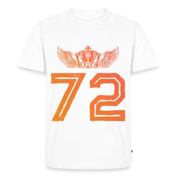 72 Couronne numérique - T-shirt Premium bio Homme - blanc - Devant - Nico (187cm)