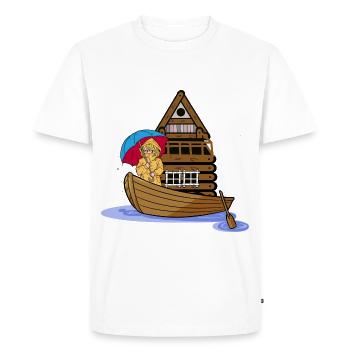 Girl Boat Ship Travel Adventure - Men's Premium Organic T-Shirt - white - Front - Nico (187cm)