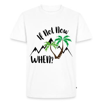 si ce n’est pas maintenant. quand? - T-shirt Premium bio Homme - blanc - Devant - Nico (187cm)