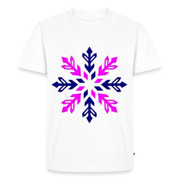 Snowflake Icon Winter - Men's Premium Organic T-Shirt - white - Front - Nico (187cm)