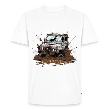The Off-Road Adventurer - Men's Premium Organic T-Shirt - white - Front - Nico (187cm)