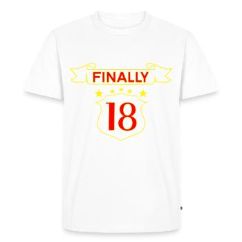 Idées cadeaux 18 anniversaire 18 nombre de dictons - T-shirt Premium bio Homme - blanc - Devant - Nico (187cm)