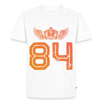 84 Number crown - Men's Premium Organic T-Shirt - white - Front - Nico (187cm)