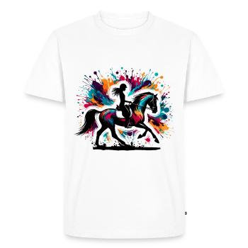 Quarter Horse Girl - Men's Premium Organic T-Shirt - white - Front - Nico (187cm)