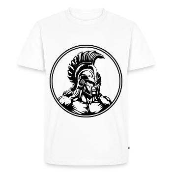 Muscles de gladiateurs guerriers spartiates - T-shirt Premium bio Homme - blanc - Devant - Nico (187cm)