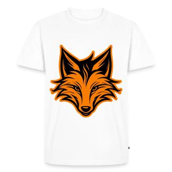 Fox Head Silhouette - Men's Premium Organic T-Shirt - white - Front - Nico (187cm)