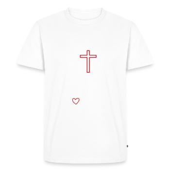 Pâques - Célébrez la résurrection de Jésus - T-shirt Premium bio Homme - blanc - Devant - Nico (187cm)