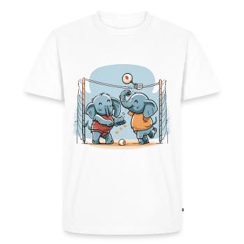 Elephant Spike - T-shirt Premium bio Homme - blanc - Devant - Nico (187cm)
