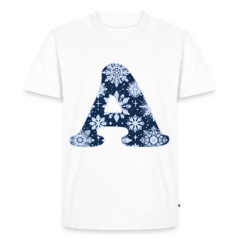 Letter A Snowflakes - Men's Premium Organic T-Shirt - white - Front - Nico (187cm)