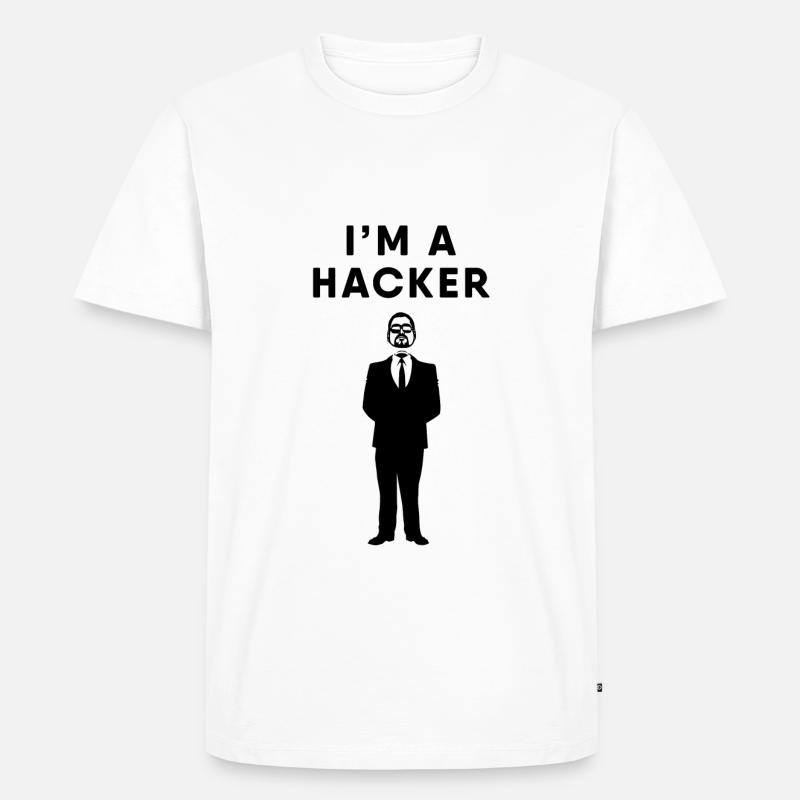 Hacker / Hacken / Hacking - T-shirt Premium bio Homme - blanc
