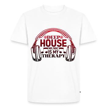 Deep House Music - Men's Premium Organic T-Shirt - white - Front - Nico (187cm)