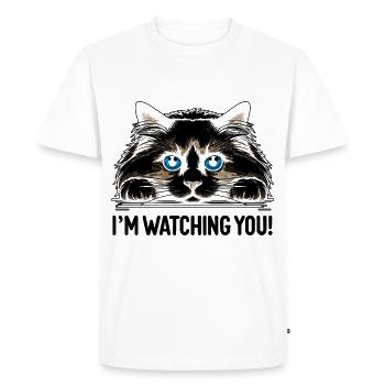 I'm Watching You Ragdoll Cat Lover Ragdolls Cats - Men's Premium Organic T-Shirt - white - Front - Nico (187cm)