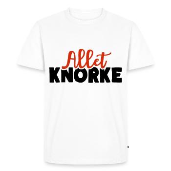 ALLET KNORKE Paletti Dialecte berlinois - T-shirt Premium bio Homme - blanc - Devant - Nico (187cm)