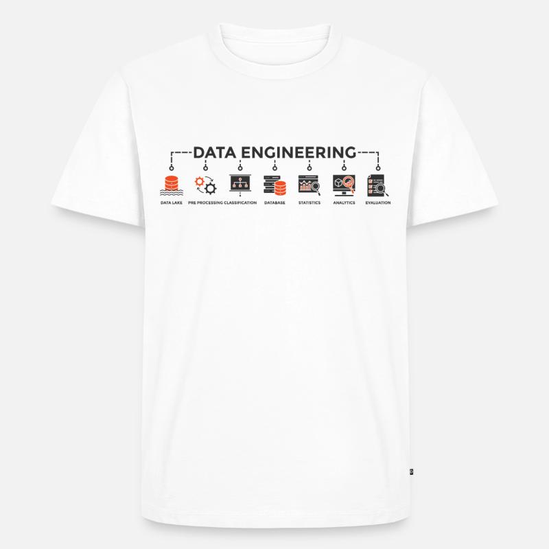 DATA ENGINEERING - Männer Premium Bio T-Shirt - Weiß