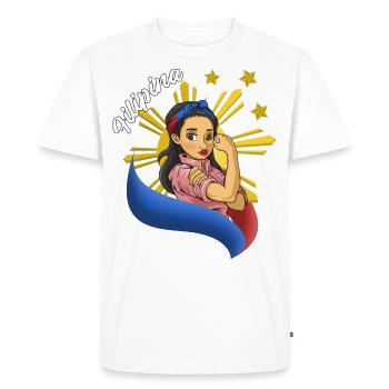 Philippines Filipina Pride Flag Heart I Gift - Men's Premium Organic T-Shirt - white - Front - Nico (187cm)