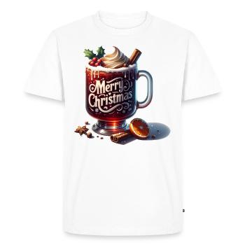Merry Christmas Mulled Wine Christmas Party - Men's Premium Organic T-Shirt - white - Front - Nico (187cm)