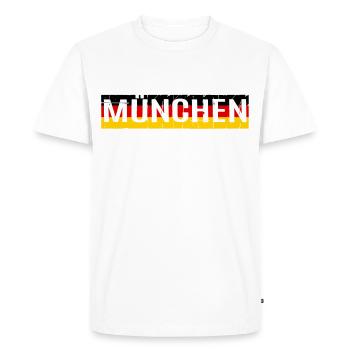 MÜNCHEN MUNICH DEUTSCHLAND ALLEMAGNE BAYERN BAVAROISE - T-shirt Premium bio Homme - blanc - Devant - Nico (187cm)