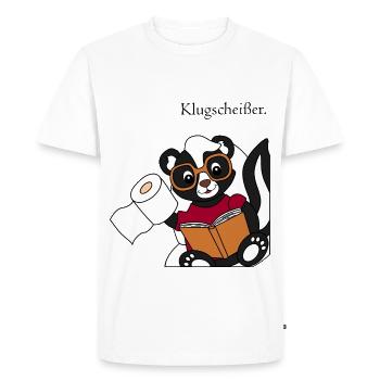 Skunk Pixie Smartass - motif amusant - T-shirt Premium bio Homme - blanc - Devant - Nico (187cm)